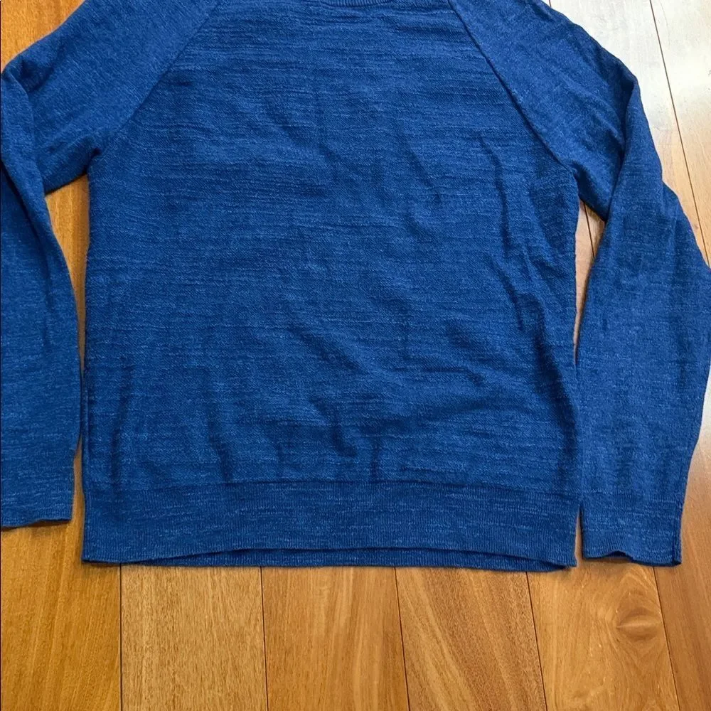J. Crew Men's Deep Blue Crewneck Cotton Sweater Size L‎